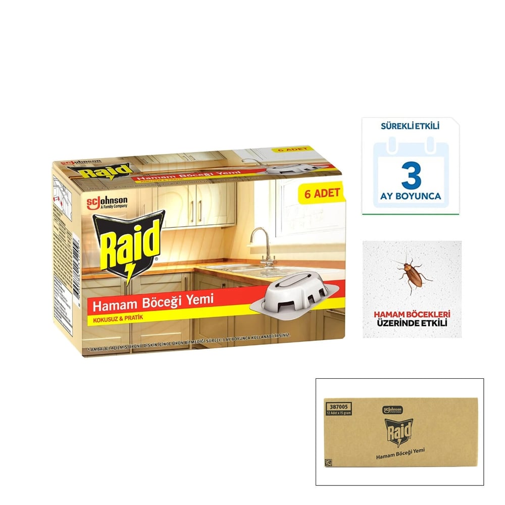 Raid 6 Parça  Hamam Böcek Yemi Bx40