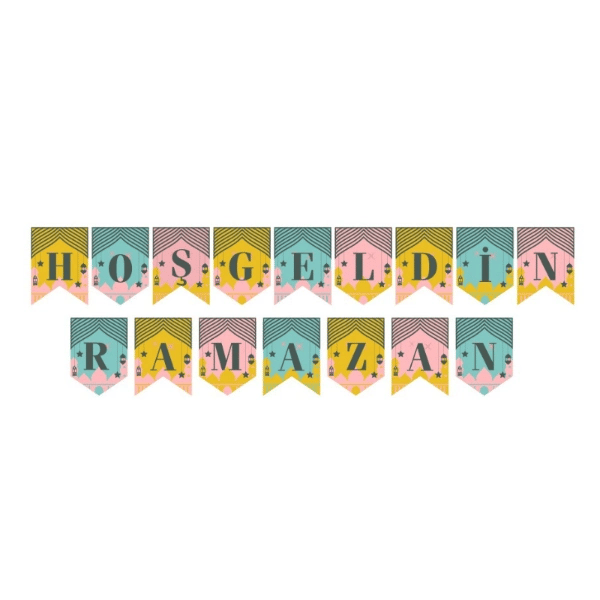 Ramazan Renkli Banner Süs - Hoşgeldin Ramazan