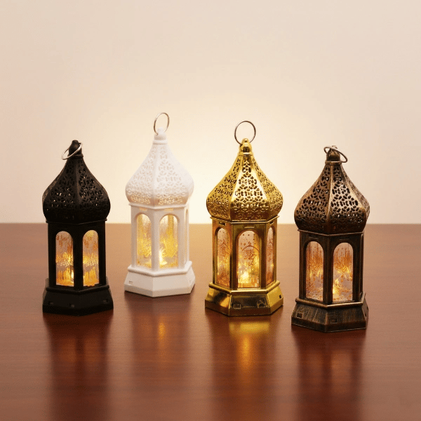 Ramazan Temalı Büyük Altıgen Kapalı Kubbe LED Lamba