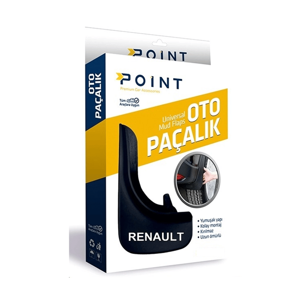 Renault Symbol Yazılı Paçalık Tozluk Çamurluk Universal Siyah 2'li