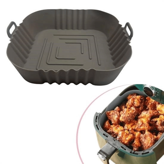 Renkli Isıya Dayanıklı Yıkanılabilir Silikon Fırın  Airfryer Kare Model Pişirme Matı 20 Cm Bx40