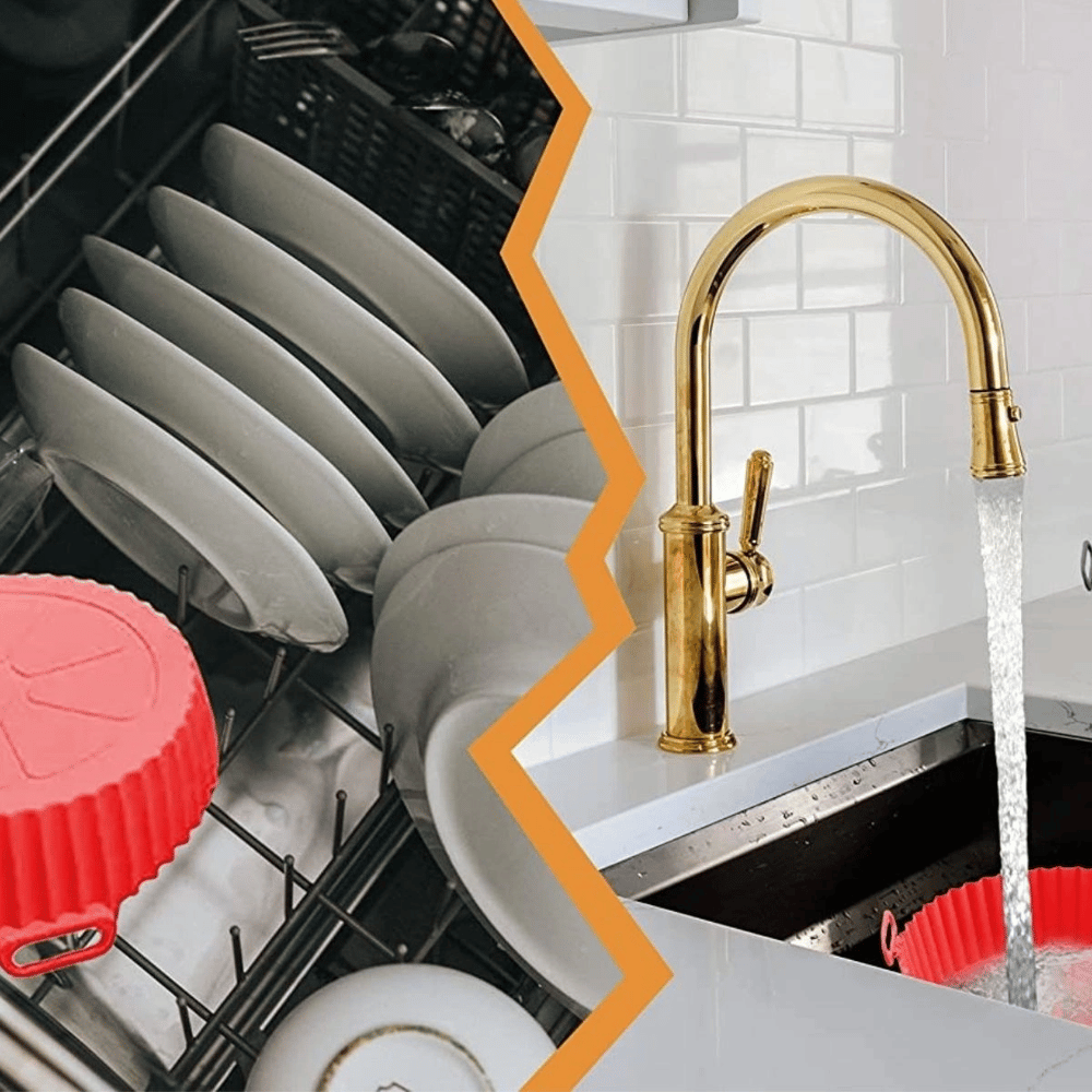 Renkli Isıya Dayanıklı Yıkanılabilir Silikon Fırın Ve Airfryer Yuvarlak Model Pişirme Matı 20 Cm Bx40