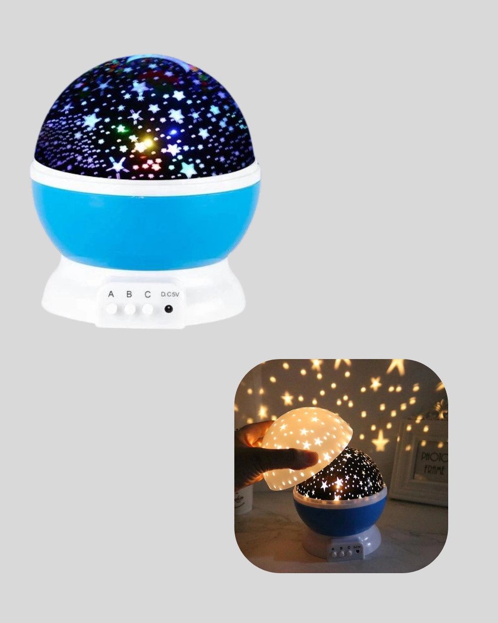 Renkli LED Gece Lambası 6 Işık Modlu Çocuk Odası Atmosfer Aydınlatma