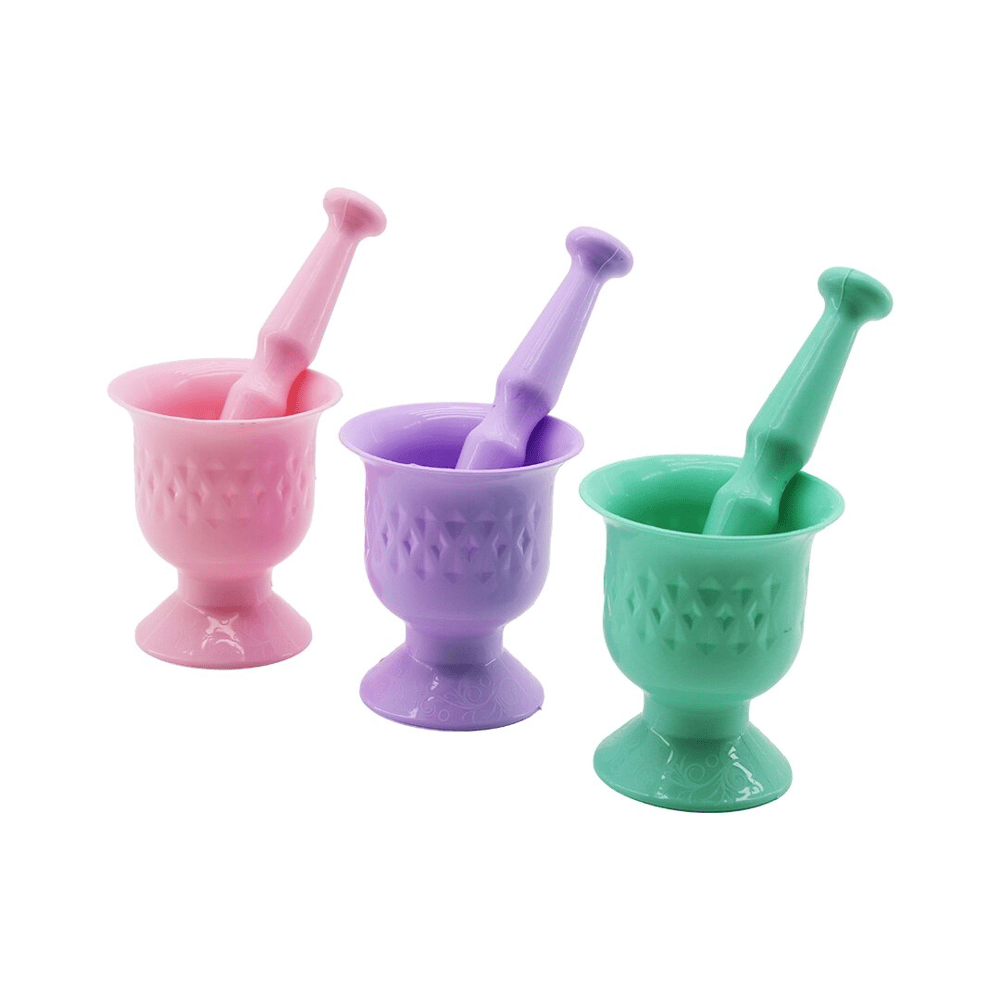 Renkli Plastik Havan - Mortar  Sarımsak Dövecek Bx40