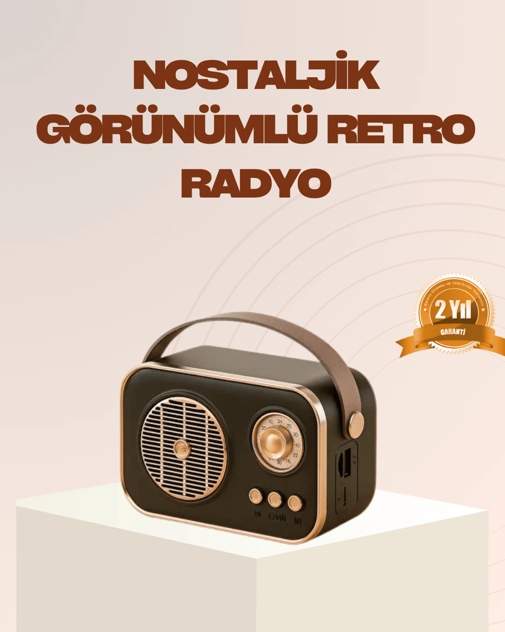 Retro Bluetooth Radyo – Nostaljik Tasarım, TF Kart ve USB Destekli