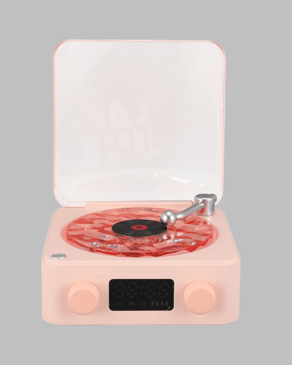 Retro Saatli Bluetooth Hoparlör – Gece Lambalı Kristal Ses Kalitesi Yeni Nesil