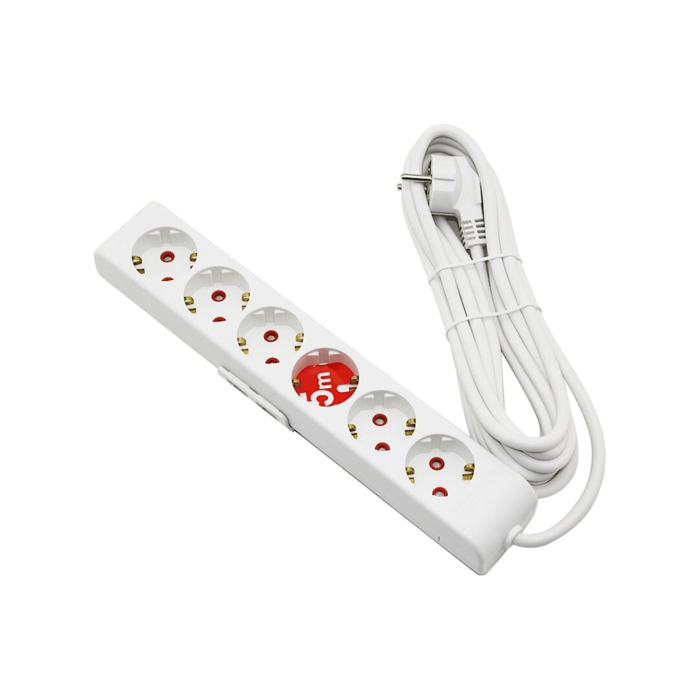 Rı-tech  6lı - 5mt  Uzatma Kablo - Topraklı Grup Priz  001 175 610002 05 00 Bx40