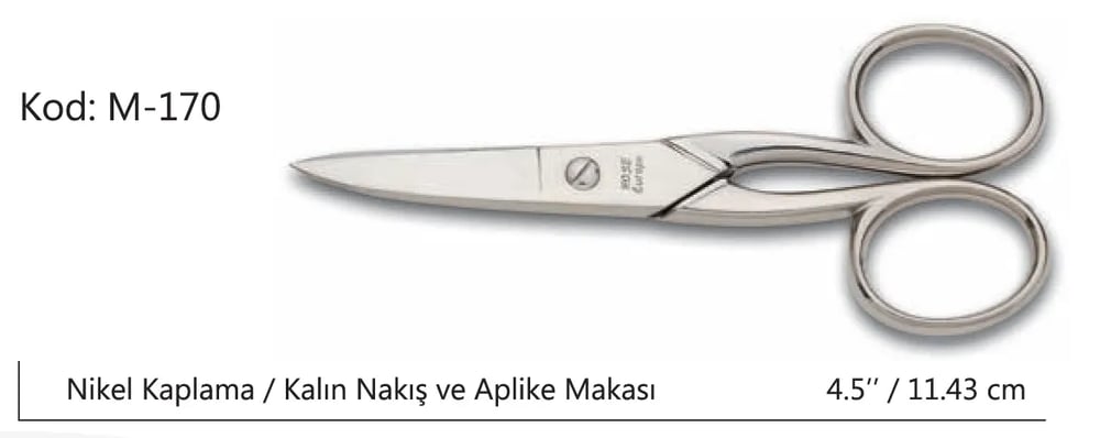 Rose Europe Kalın Nakış Makası Süper Kalite No:4.5 11,43 Cm