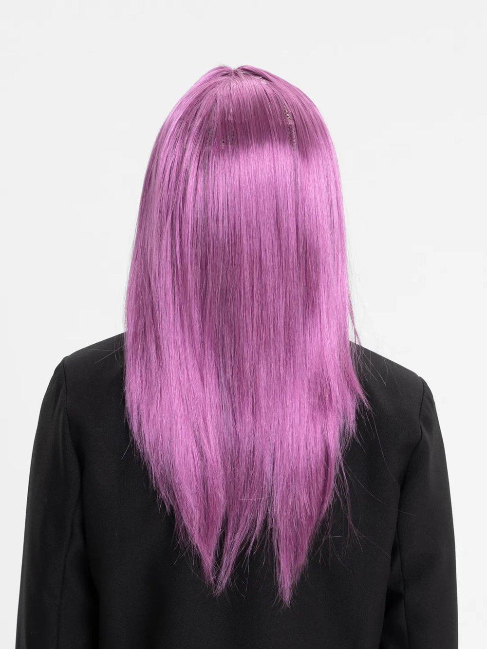 Rose Pembe Renk Düz Kesim Uzun Parti Peruğu Takma Saç (3936)