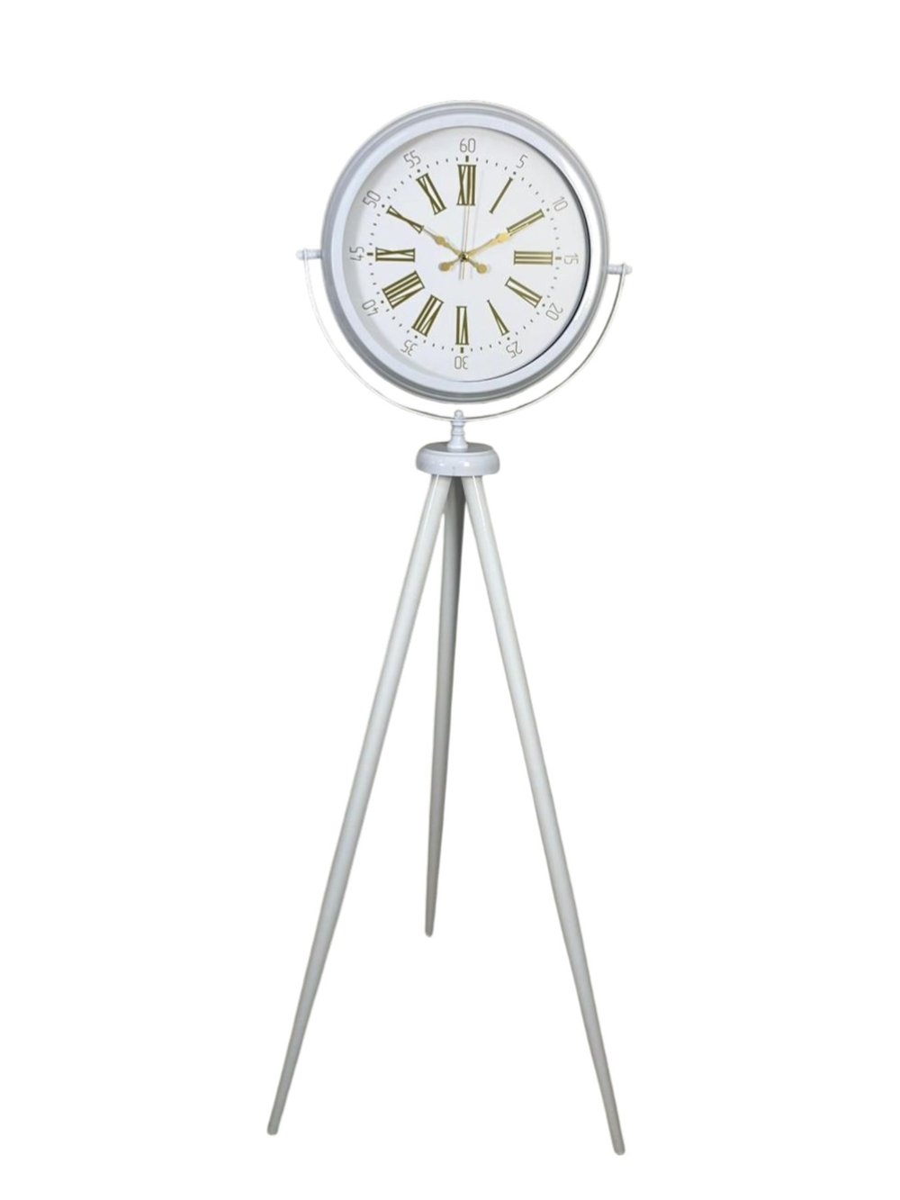 Royal White Gold Roma Rakam Tripod Ayaklı Saat