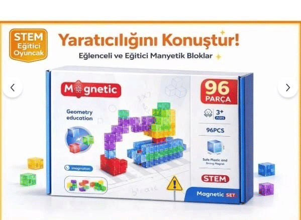 SH59839 MAGNET KÜP YAPI BLOK SETİ 96 PARÇA-ZRV