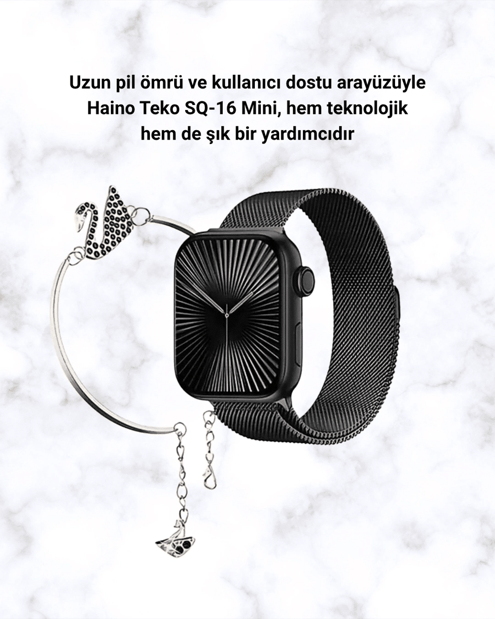SQ-16 Mini Series 10 Akıllı Saat – 3 Kordon + Hediye Bileklik