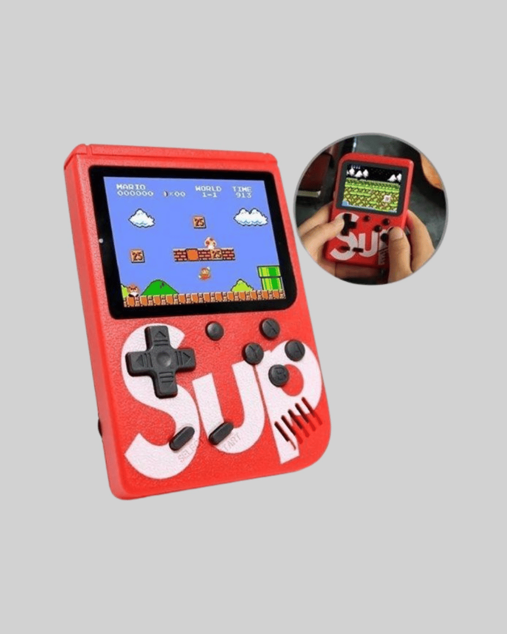 SUP Retro El Konsolu – 500 Oyun, 2 Oyunculu, 3 İnç Ekran, Taşınabilir Şarjlı Atari