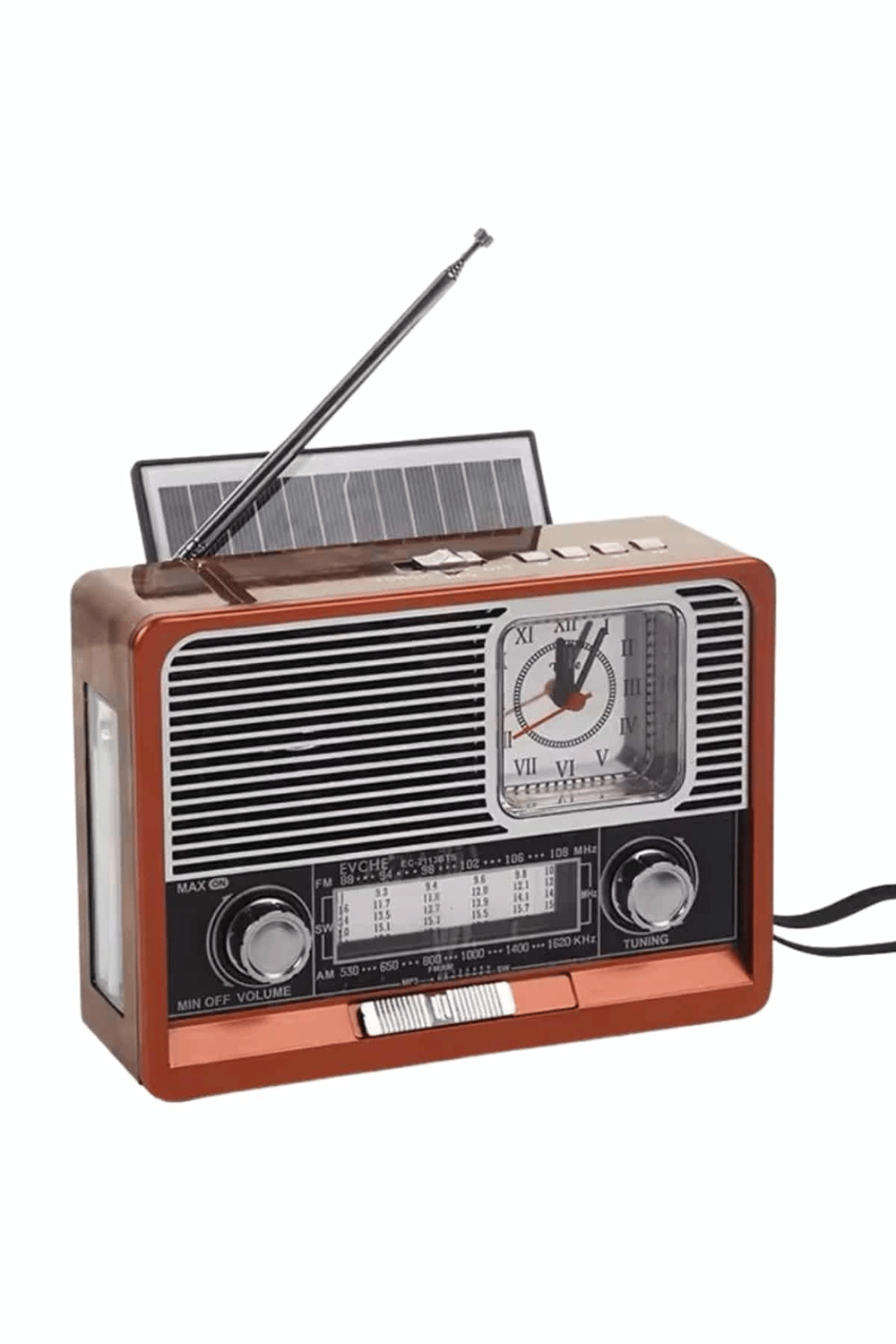 Saatli Fenerli Bluetooth Nostaljik Radyo AUX SD USB Girişli Bluetooth Hoparlör