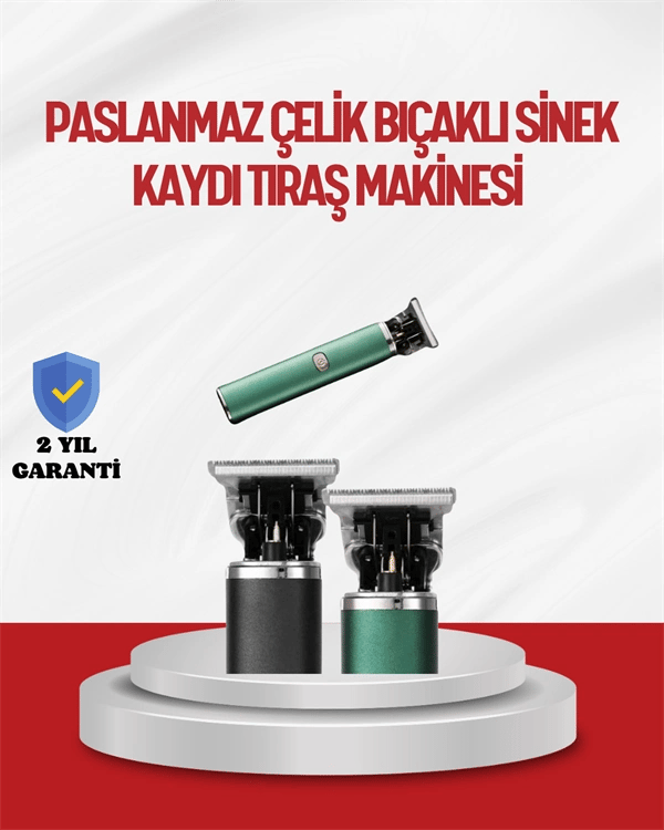 Saç Sakal Ense Paslanmaz Çelik T-Bıçak Vücut Tıraş Makinesi