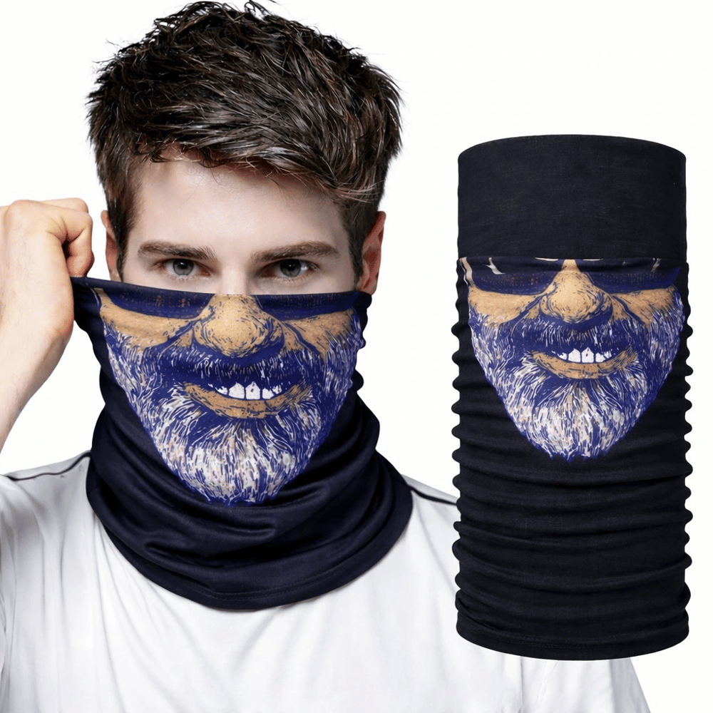 Sakallı Yüz Desenli Baf Buff – Çok Amaçlı Boyunluk & Maske 1 No