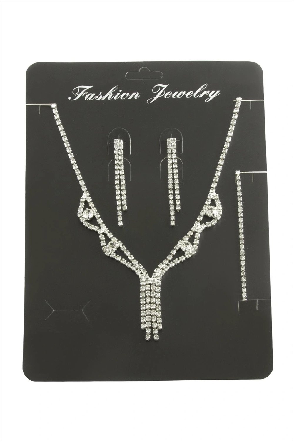Sallantılı Taşlı Set Kolye