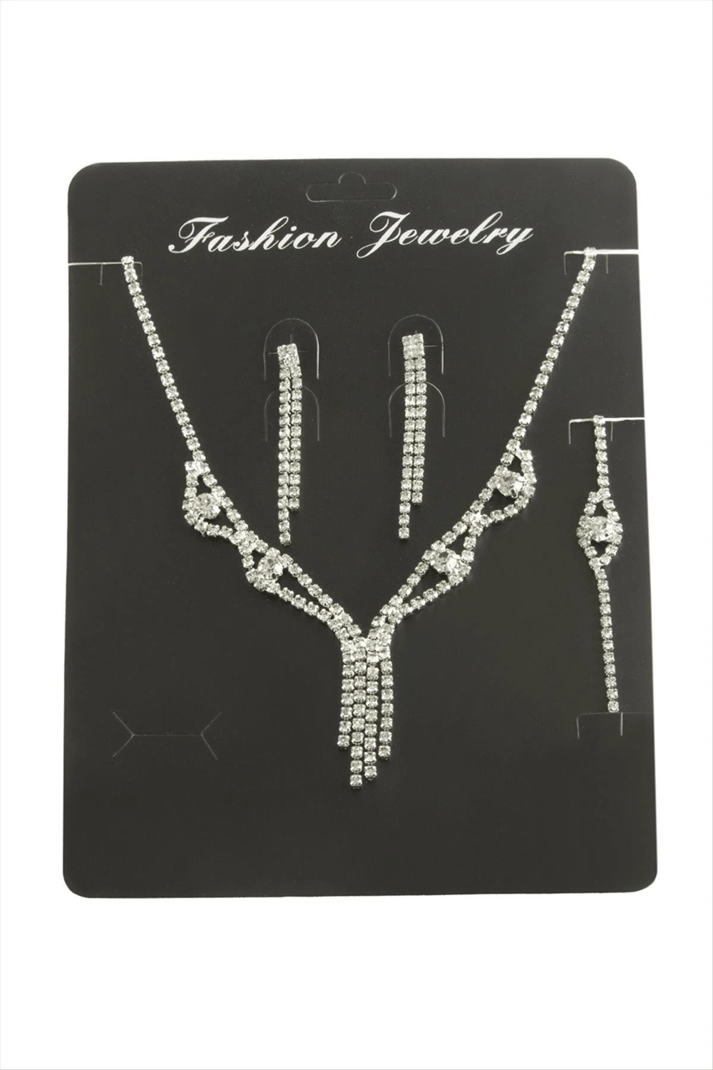 Sallantılı Taşlı Set Kolye