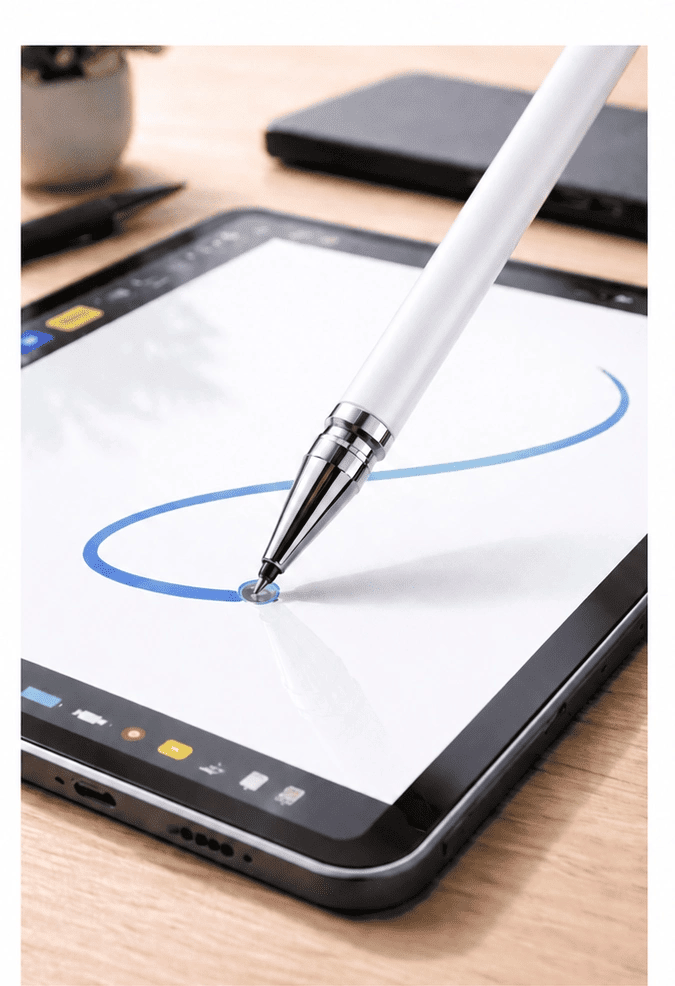 Samsung A30 S Uyumlu Dokunmatik Stylus Kalem Disk Uçlu Hassas Beyaz Tablet Telefon Çizim Kalemi