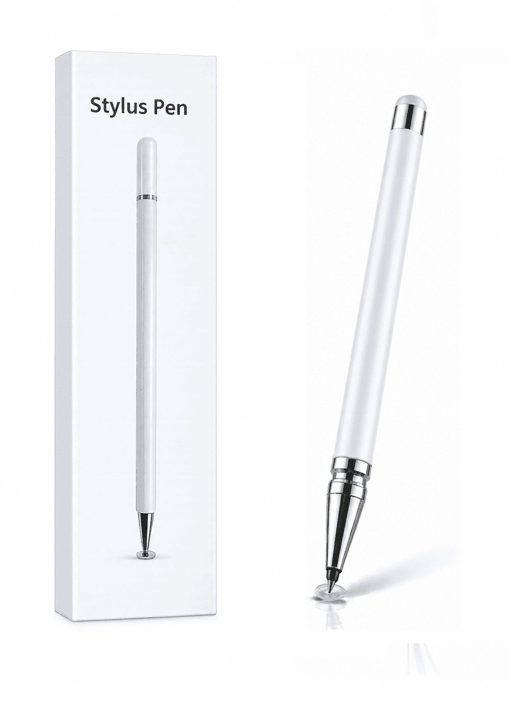 Samsung S26 Uyumlu Dokunmatik Stylus Kalem Disk Uçlu Hassas Beyaz Tablet Telefon Çizim Kalemi