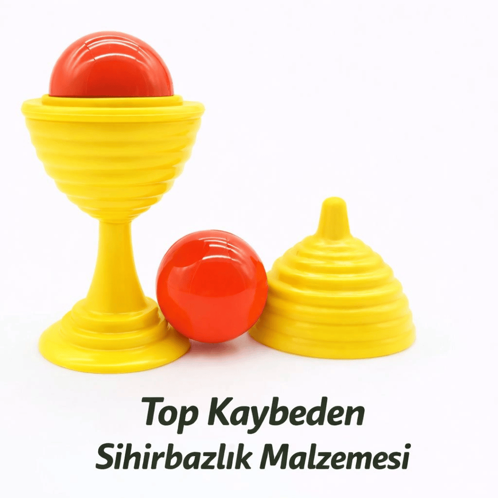 Sarı Renk Sihirli Kupa Top Kaybetme Oyunu 7 Cm Bx40