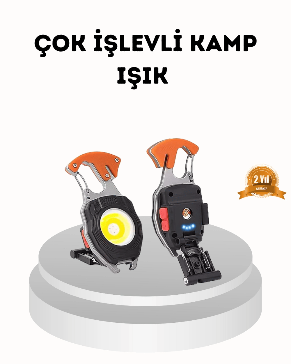 Şarj Edilebilir Çok Amaçlı Mini Fener – Güvenlik Düdüklü, Kompakt ve Hafif Tasarım