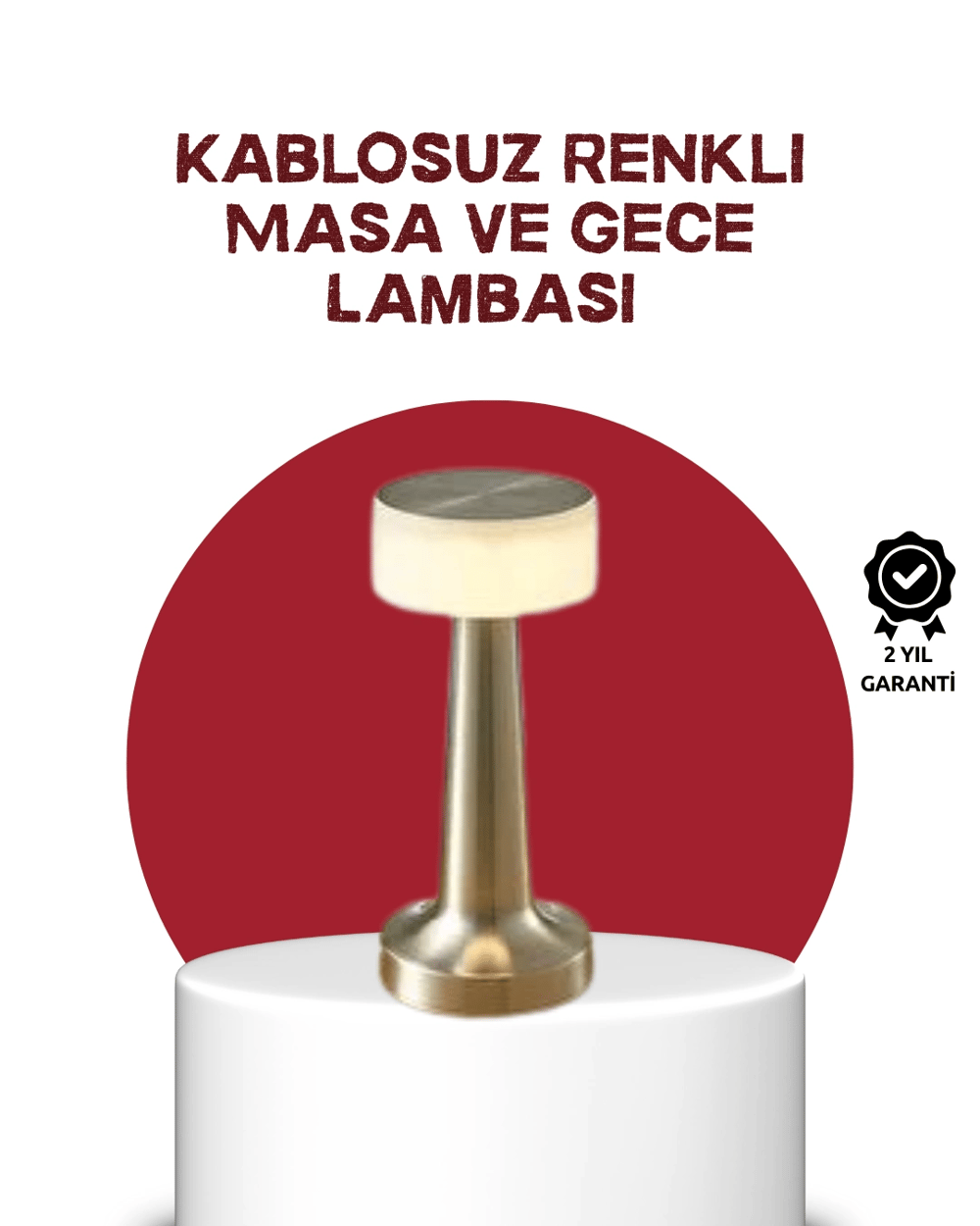 Şarj Edilebilir LED Masa Lambası USB Girişli, Metal Yapı