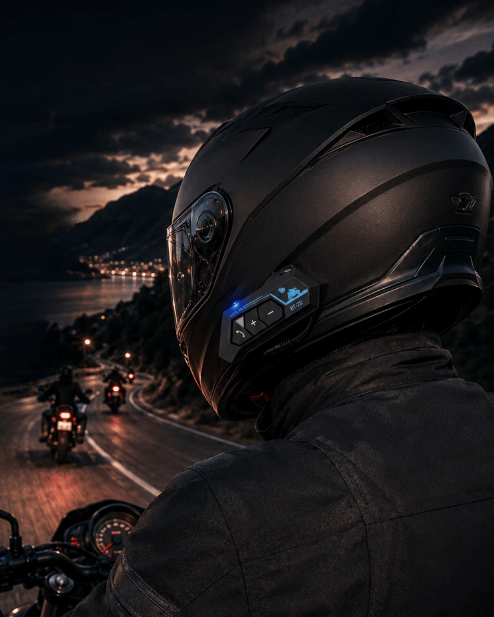 Şarjlı Bluetooth Kask Kulaklığı Navigasyon ve Müzik Destekli