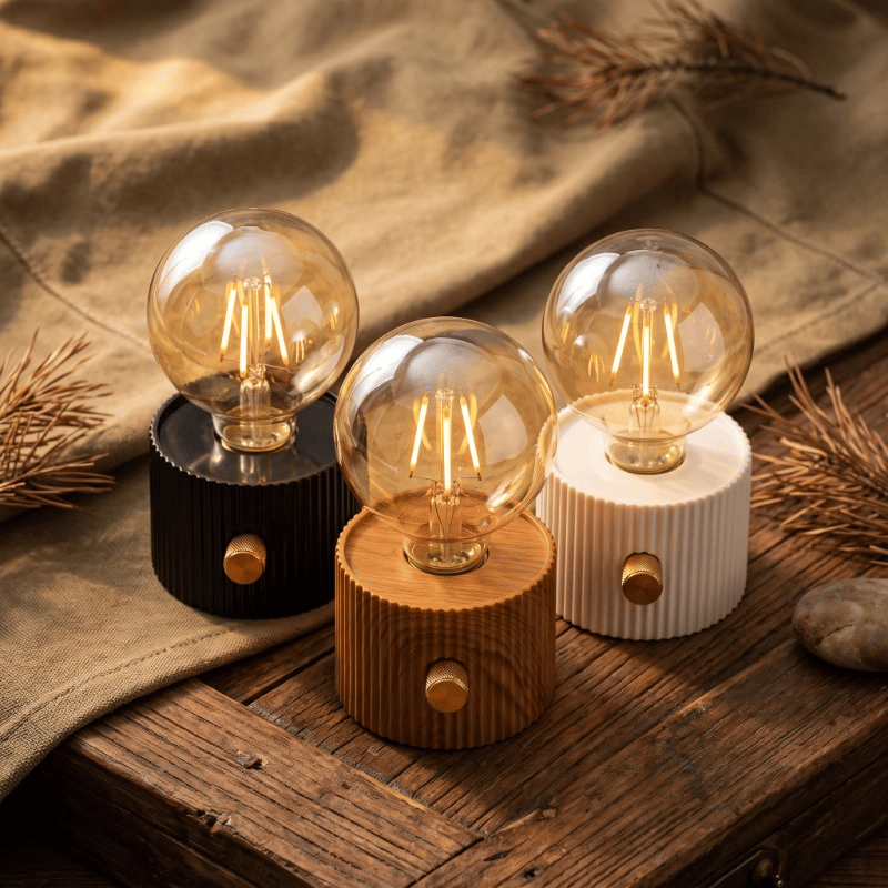 Şarjlı Dekoratif Masa Lambası - Kademesiz Dimmer - Type-C Bağlantılı
