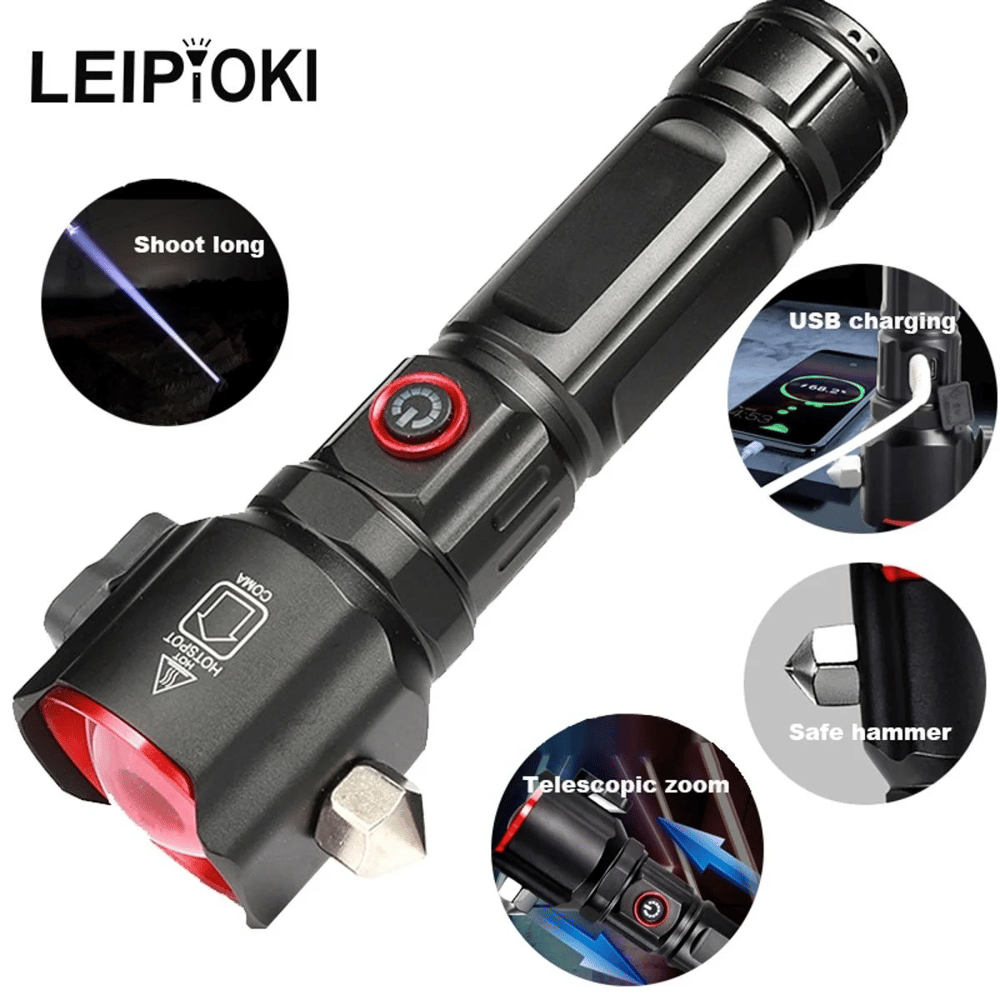 Şarjlı El Feneri  Yüksek Güçlü Led Işık Usb İle Şarj Escape Rescue Bx40