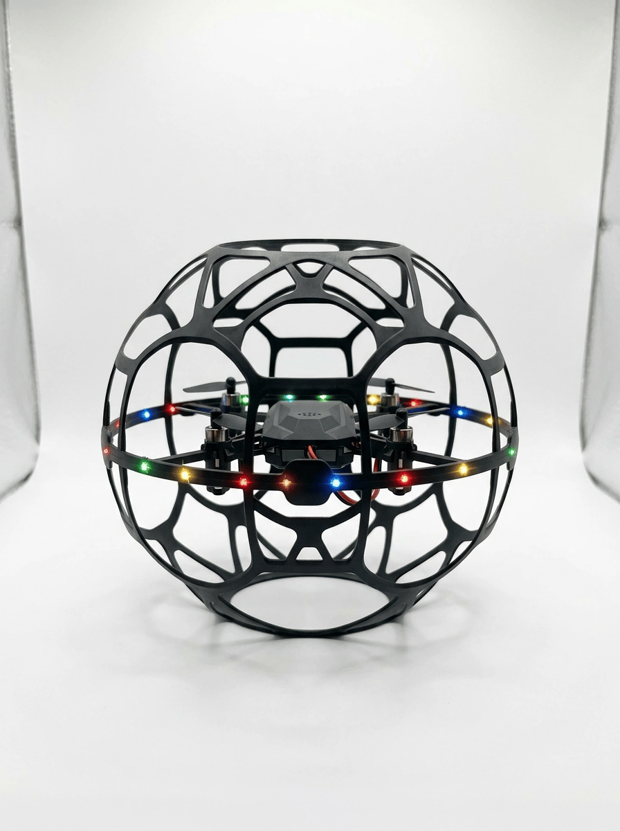 Şarjlı Futbol Topu Tasarımlı Mini Drone LED Aydınlatmalı Akıllı