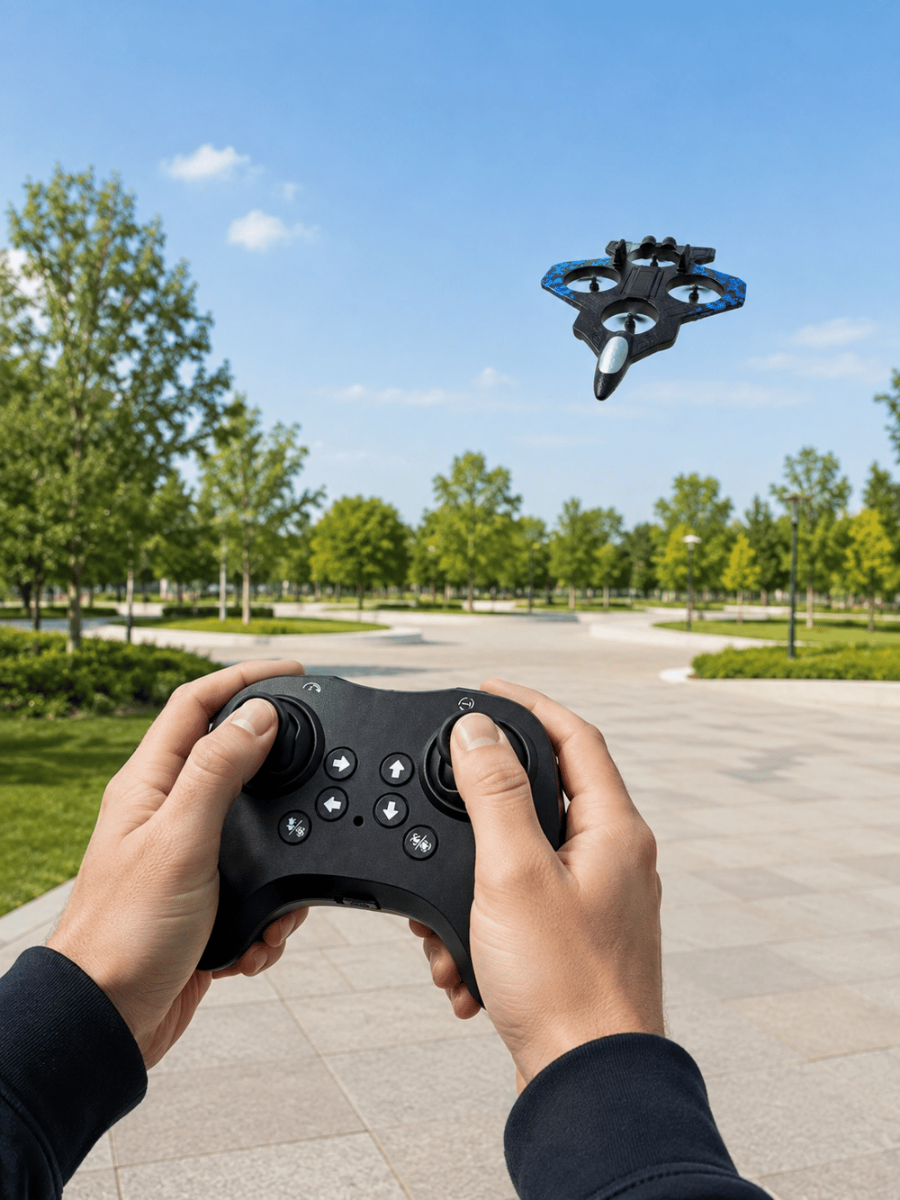 Savaş Uçağı Tasarımlı Drone 2.4G Uzaktan Kumandalı 360° Takla Jiroskop Tek Tuş Kalkış İniş