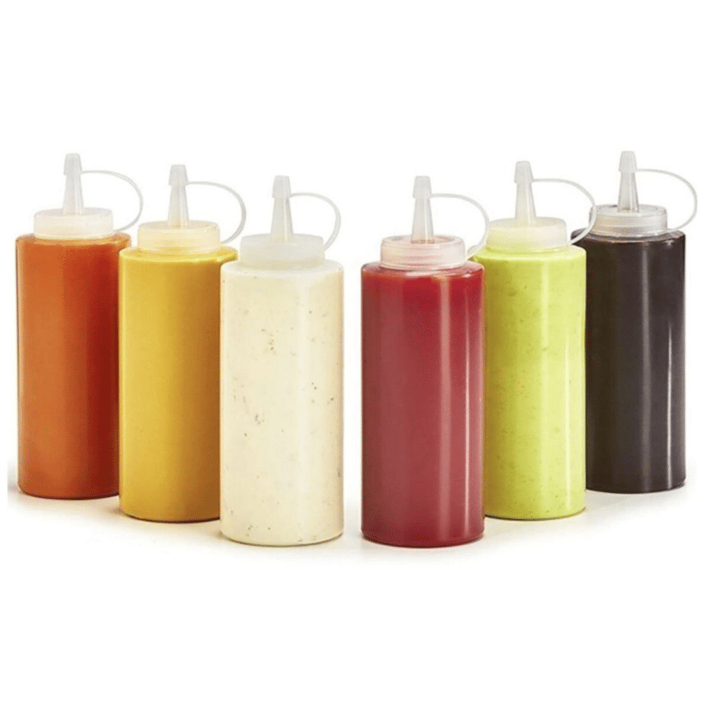 Şeffaf Kapaklı Sızdırmaz Yağlık Sosluk Şişesi Plastik Yağdanlık 400 Ml. Ap-9028 Bx40