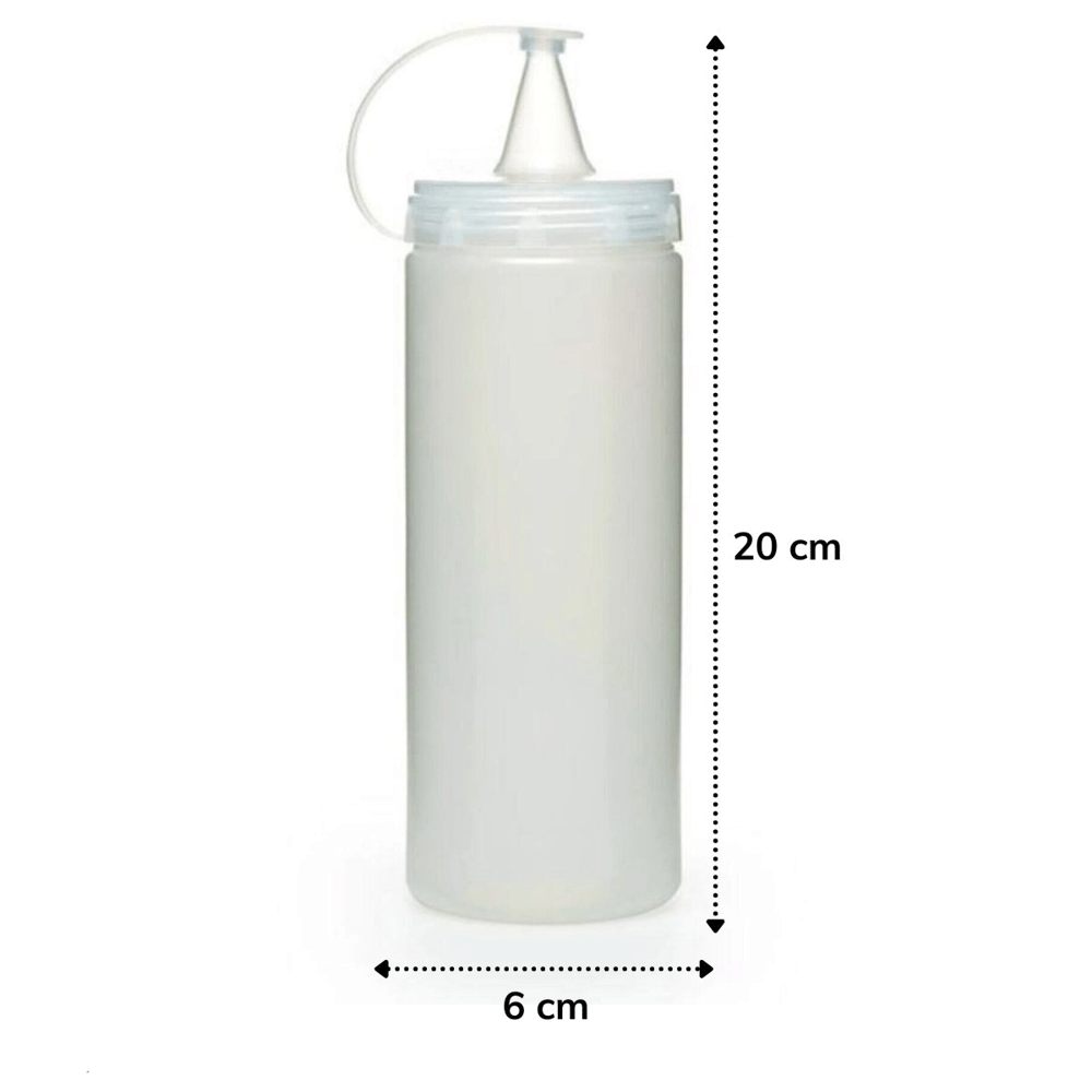 Şeffaf Kapaklı Sızdırmaz Yağlık Sosluk Şişesi Plastik Yağdanlık 400 Ml. Ap-9028 Bx40