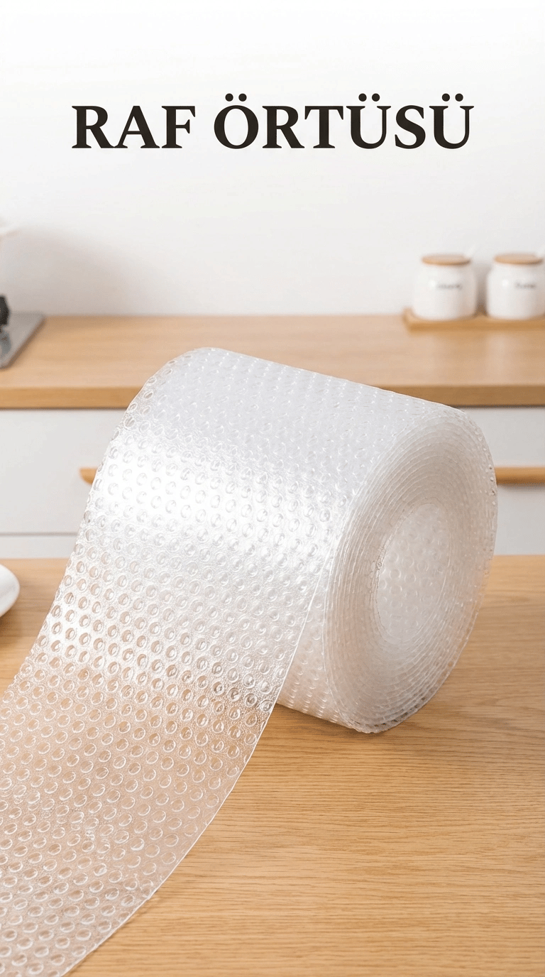 Şeffaf Kaydırmaz PVC Dolap İçi Raf Örtüsü 45x300 cm