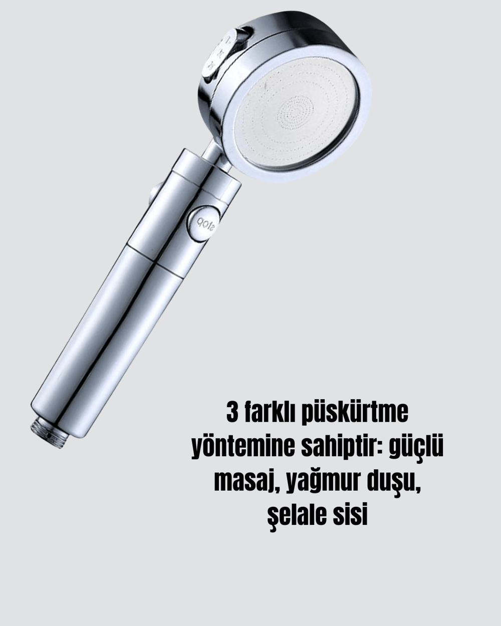 Şelale Sisi ve Masaj Özellikli Banyo Duş Başlığı