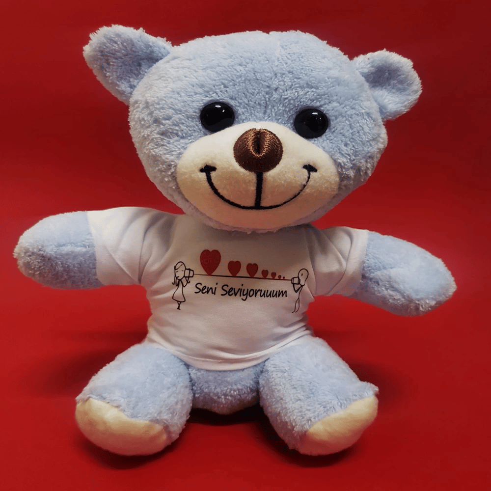 Seni Seviyorum Tişörtlü Peluş Ayıcık