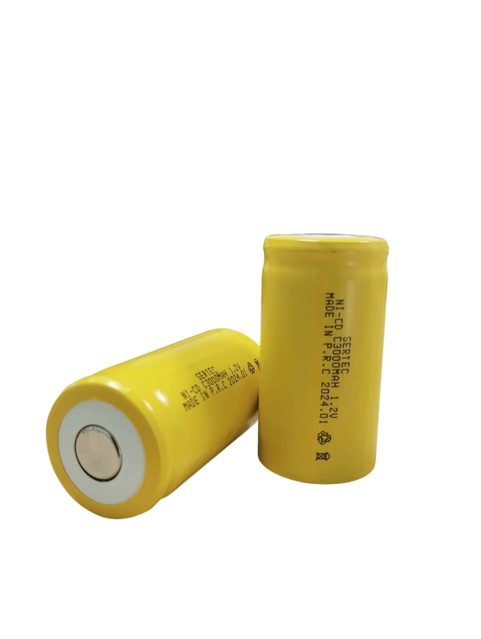 Sertec - 1.2v 3000 Mah - C Orta Boy - Ni-cd Şarjlı Pil - (başsız / Flat Head)