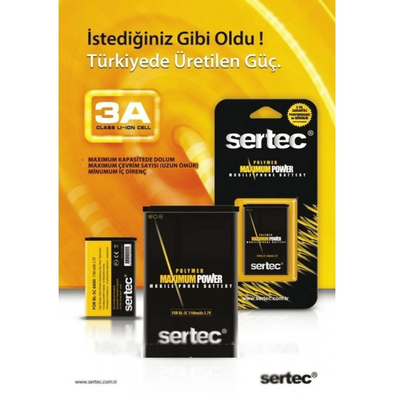 Sertec - Nokia / Nok-bl-4ct Uyumlu Batarya
