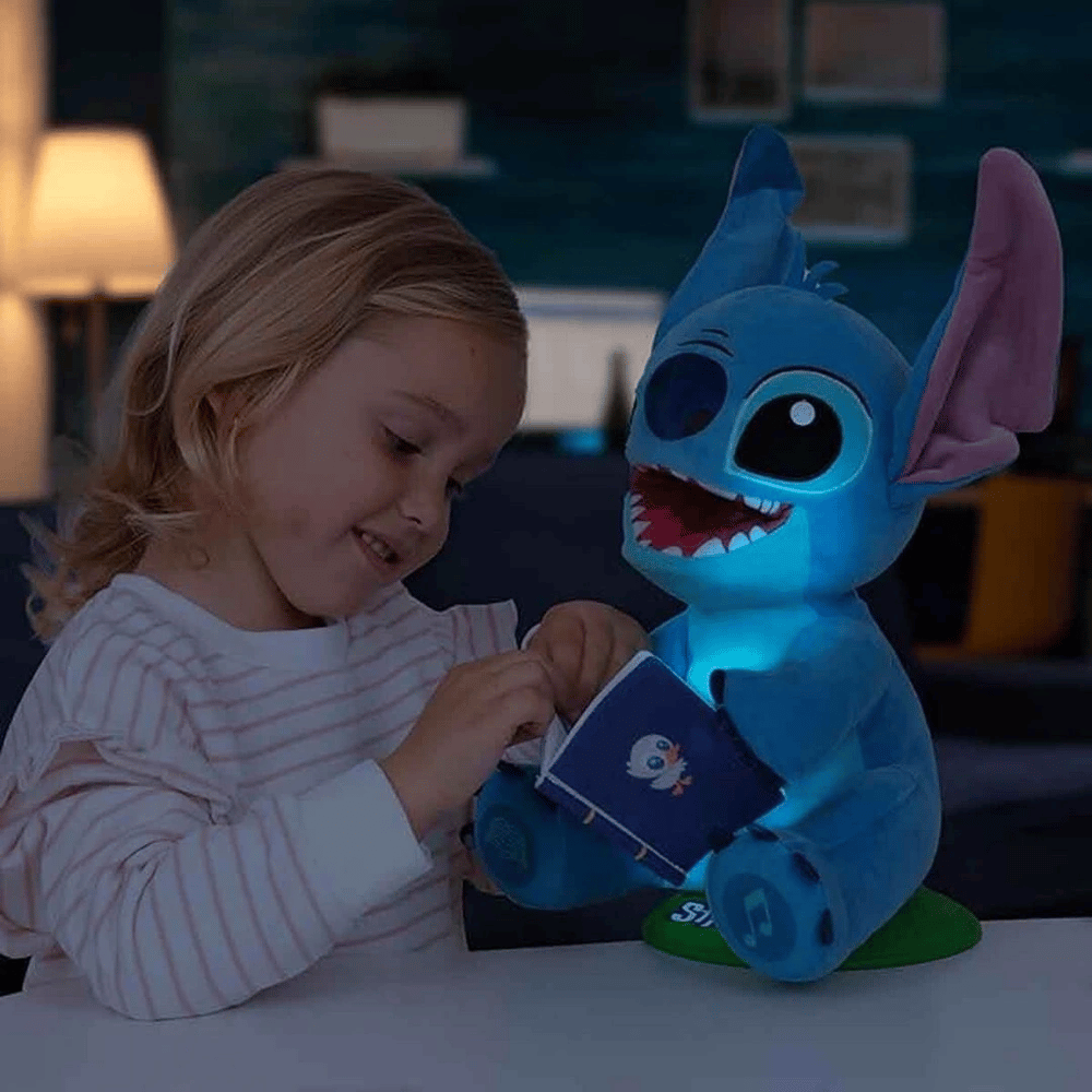 Sesli Karanlıkta Parlayan Masal Anlatan Stitch İnteraktif Peluş 34 cm