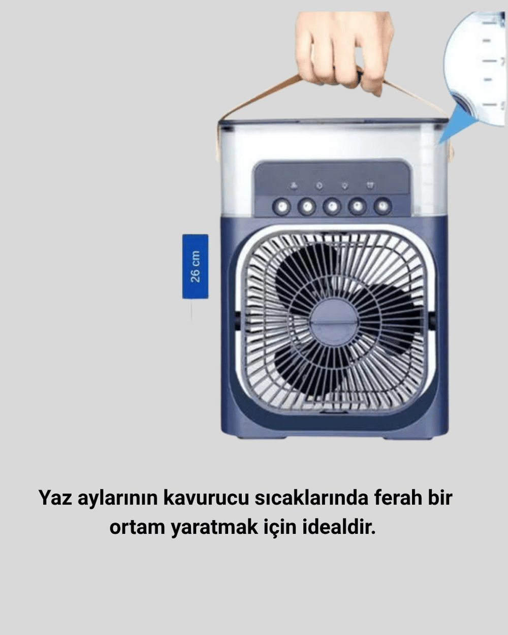 Sessiz Çalışan Turbo Fan Güçlü Hava Akışlı Masa Üstü Vantilatör