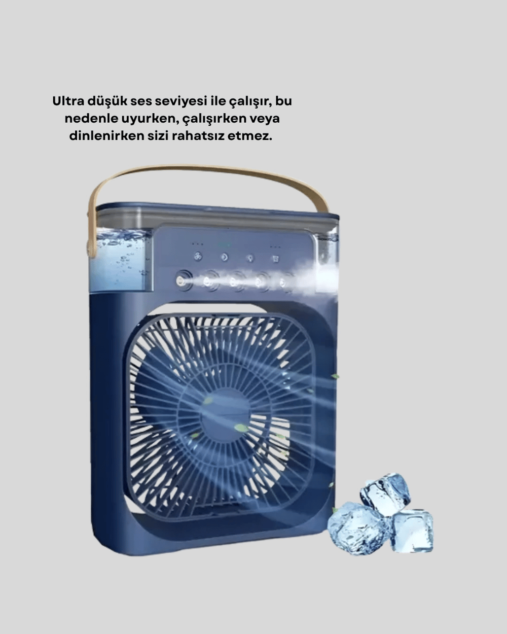 Sessiz Çalışan Turbo Fan Güçlü Hava Akışlı Masa Üstü Vantilatör