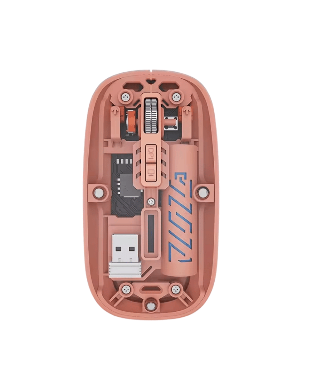 Sessiz Tıklamalı Şeffaf Mouse Bluetooth ve USB Uyumlu