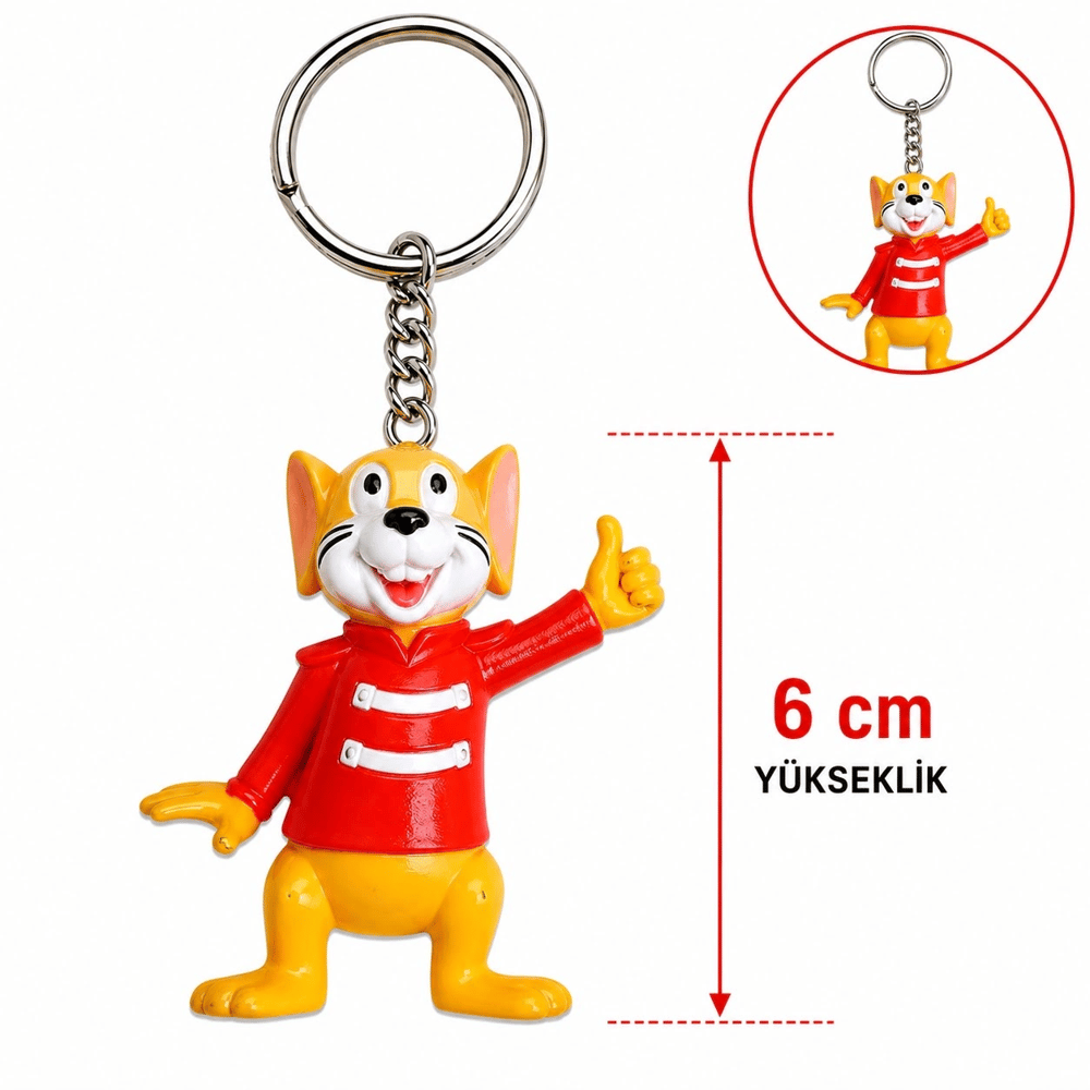 Sevimli Fare Figürlü Anahtarlık 6 Cm Bx40