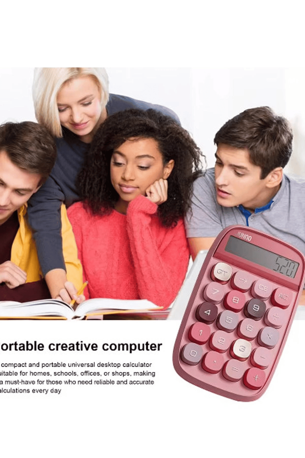 Sevimli Kare Tuşlu 10 Haneli Ldc Ekran Hesap Makinası Sarı