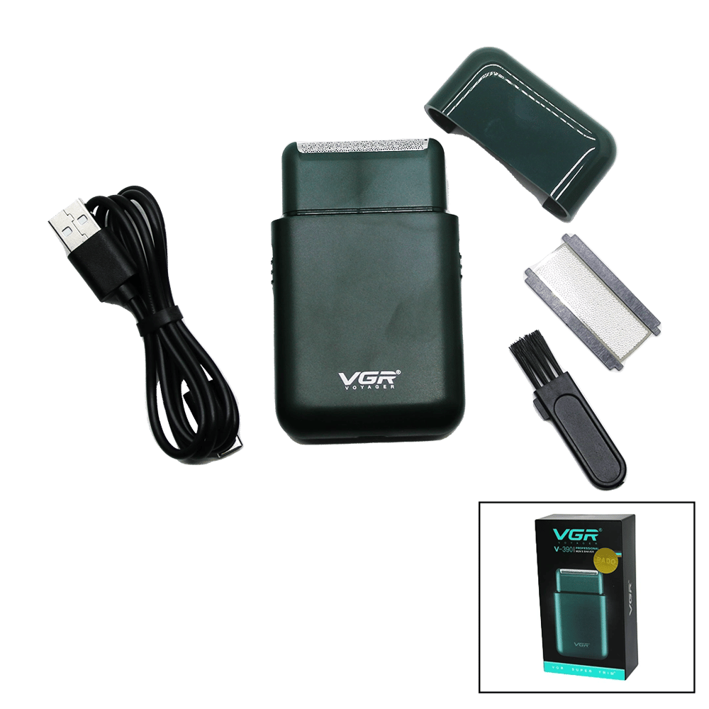 Seyahat Tipi 2ın1 Sıfır Sakal - Çizim Traş Makinesi Usb Şarjlı V-390 Bx40