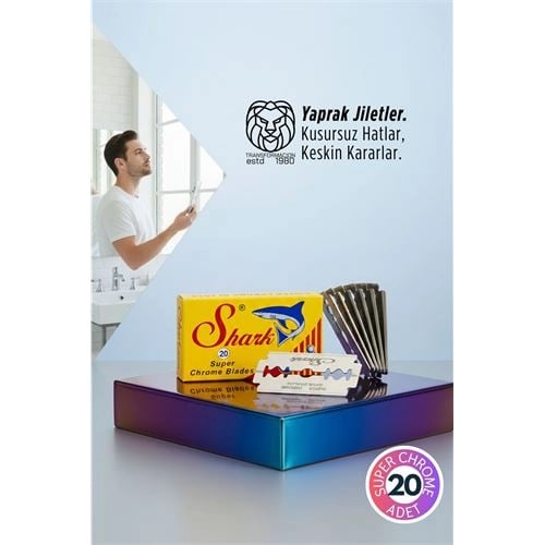 Shark Super Chrome 20’li Premium Paket - Profesyonel Jilet 717187
