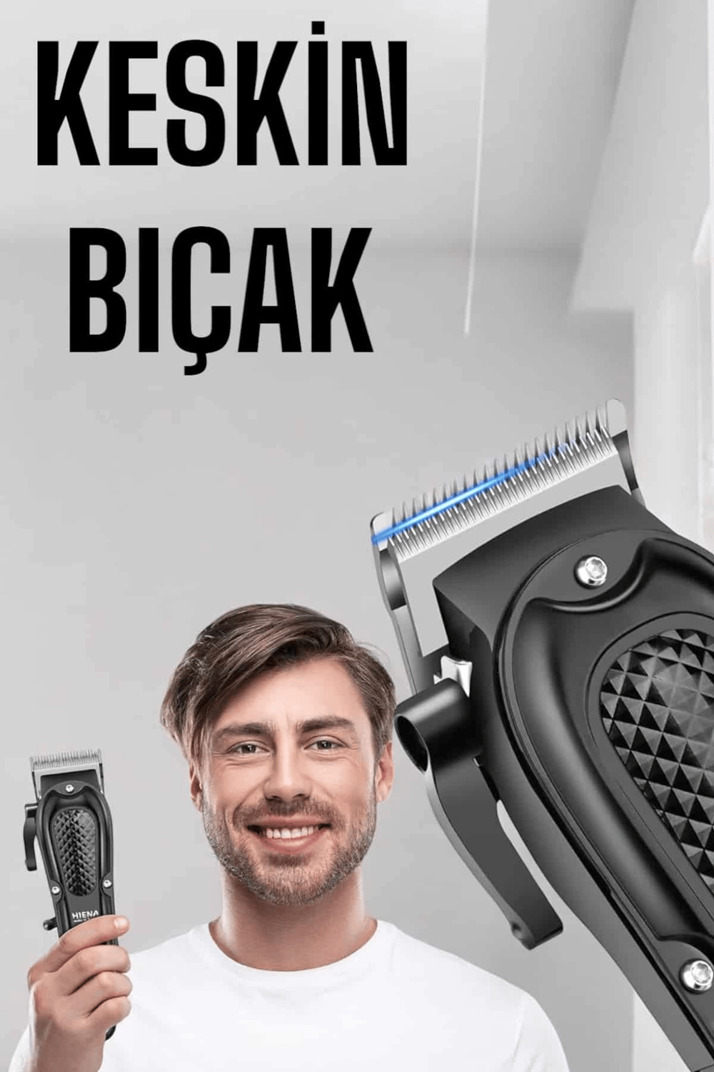Sıfır Tıraş Makinesi Dijital Göstergeli Paslanmaz Çelik Bıçaklı Taşınabilir