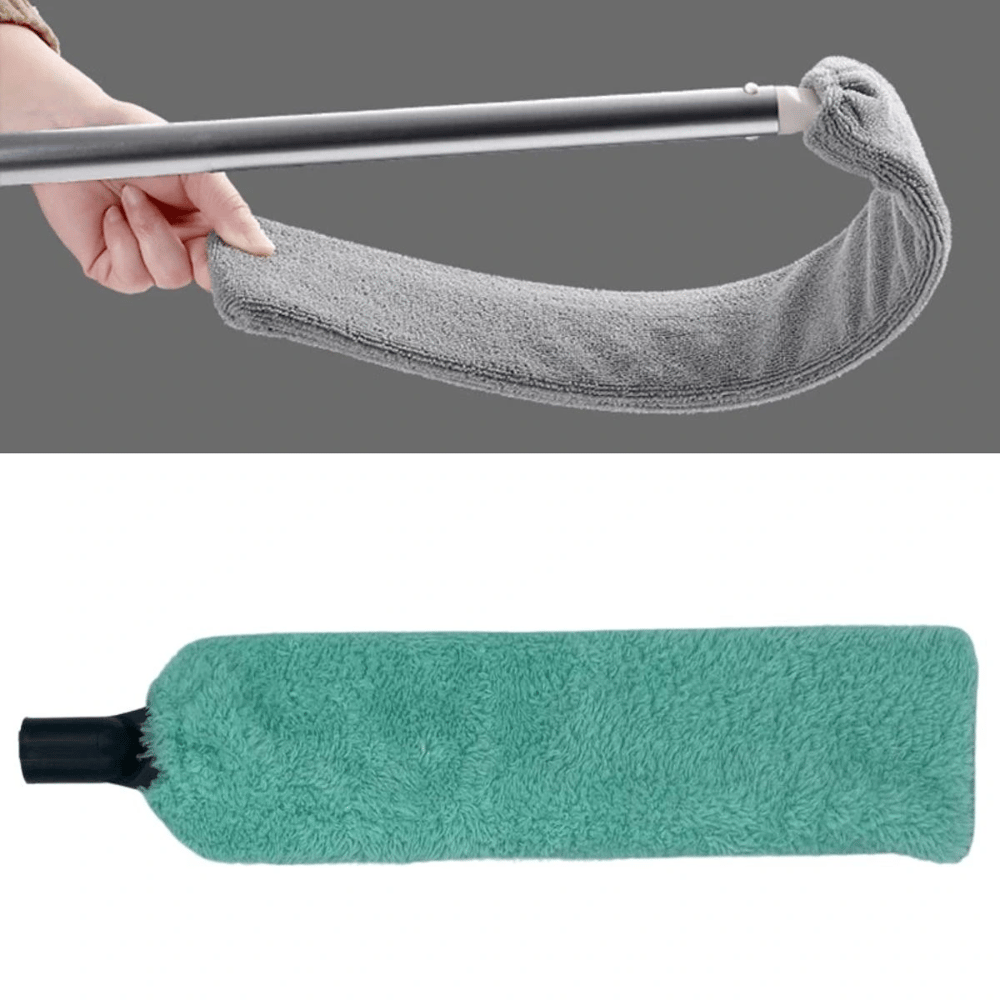 Sihirli Mikrofiber Başlıklı Girintili Yüzey Temizleme Mopu Toz Alma Fırçası