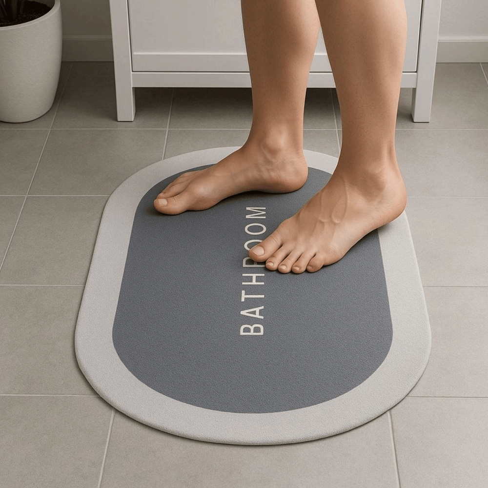 Sihirli Süper Su Emici Kaymaz Tabanlı Oval Paspas 40*60 Cm Bx40